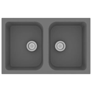 vidaXL Kitchen Sink Grey 76 x 48 x 30 cm Granite