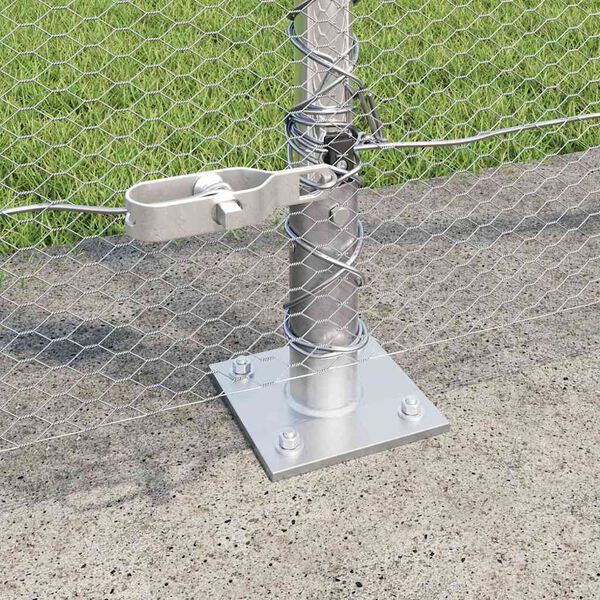 vidaXL Fence Post Silver 25 x 0.4 m (36 mm mesh) Steel