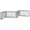 vidaXL Foldable Dog Gate with Stands 4 pcs Grey Sonoma 401 cm