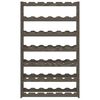 vidaXL Wine Rack for 42 Bottles Grey Solid Wood Pine