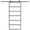 vidaXL Sliding Door with Hardware Set 90x205 cm ESG Glass&Aluminium