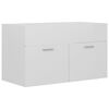 vidaXL Bathroom Furniture Set High Gloss White Engineered Wood