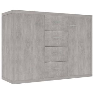 vidaXL Sideboard Concrete Grey 88x30x65 cm Engineered Wood