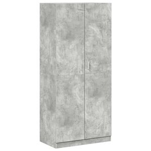vidaXL Wardrobe | Concrete Grey | Engineered Wood | Standard | Shelving
