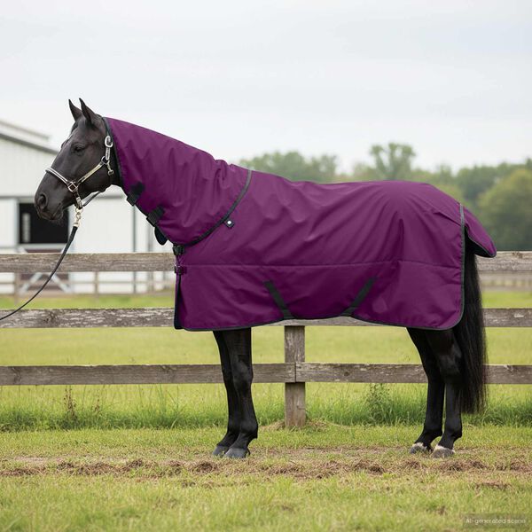 vidaXL Horse Blanket Full Purple 85 cm Polyester