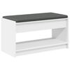 vidaXL Hall Bench White 83 x 38 x 45 cm Engineered Wood and Fabric