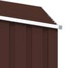 vidaXL Garden Firewood Shed Brown 245x98x159 cm Galvanised Steel