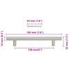 vidaXL Cabinet Handles 10 pcs Silver 128 mm Stainless Steel