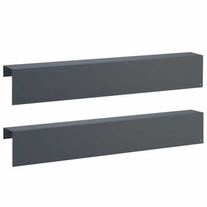 vidaXL Garden Cover Profile 2 pcs 100 x 10 x 15 cm Steel Anthracite