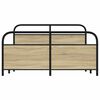 vidaXL Metal Bed Frame without Mattress Sonoma Oak 150x200 cm King Size
