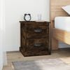 vidaXL Bedside Cabinet Smoked Oak 39x39x47.5 cm Engineered Wood