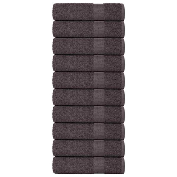 vidaXL Bath Towels "FROGN" 10 pcs Anthracite 100x150 cm 360 gsm