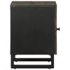 vidaXL Bedside Cabinet Black 40x33x46 cm Solid Wood Mango