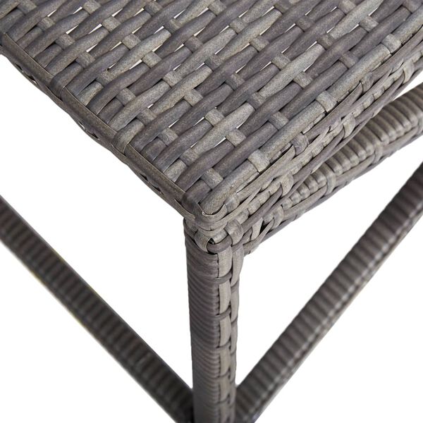 vidaXL Garden Bench 80 cm Poly Rattan Grey