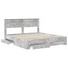 vidaXL Bed Frame Concrete Grey 200 x 200 cm Engineered Wood