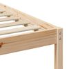 vidaXL Bed Frame with Headboard Brown 135 x 190 cm Solid Pine Wood