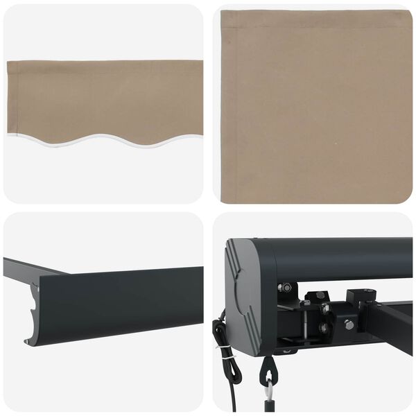 vidaXL Awning Beige 300 x 250 x 165 cm Polyester and Aluminium