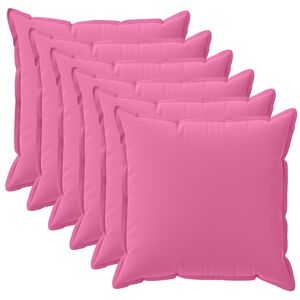 vidaXL Cushion Cover 6 pcs HOUTEN Pink 30 x 30 cm Polyester