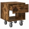 vidaXL Bedside Table Smoked Oak 40.5 x 40 x 48 cm Engineered Wood