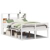 vidaXL Bookcase Bed without Mattress White 120x190 cm Small Double Solid Wood Pine