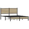 vidaXL Metal Bed Frame without Mattress Sonoma Oak 140x200 cm