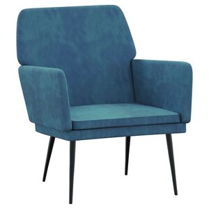 vidaXL Armchair Blue 62x79x79 cm Velvet