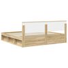 vidaXL Bed Frame with Headboard Sonoma 200 x 200 cm Solid Pine Wood