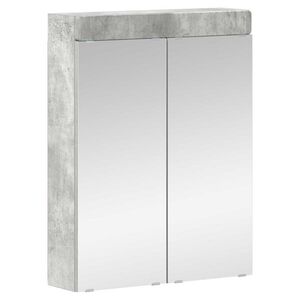 vidaXL Bathroom Mirror Cabinet TULUM Concrete Grey 60 x 16.5 x 78 cm