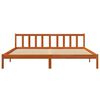 vidaXL Bed Frame without Mattress Wax Brown 200x200 cm Solid Wood Pine