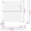 vidaXL Garden Gate Black 100x100 cm Steel Cross Design