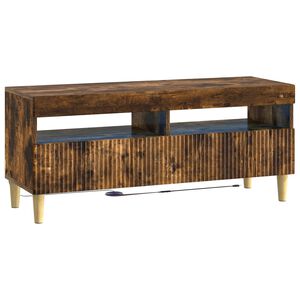 vidaXL LED TV Cabinet ARNHEM 100 x 35 x 43 cm Smoked Oak