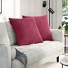 vidaXL Sofa Pillows 2 pcs Wine Red 60 x 60 cm Corduroy Fabric