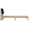 vidaXL Bed Frame with Upholstered Headboard Brown 75 x 190 cm