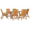 vidaXL 7 Piece Garden Dining Set Solid Wood Teak