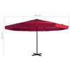 vidaXL Garden Parasol with Portable Base Red