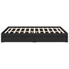 vidaXL Bed Frame with Drawers without Mattress Black 150x200 cm King Size