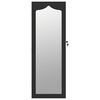 vidaXL Mirror Jewellery Cabinet Wall Mounted Black 37.5x10x106 cm