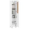vidaXL Highboard High Gloss White 34.5x34x180 cm Engineered Wood