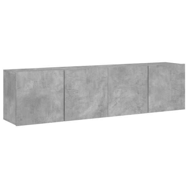 vidaXL TV Cabinets Wall-mounted 2 pcs Concrete Grey 80x30x41 cm