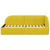 vidaXL Corner Bed Frame with Headboard Yellow 80 cm x 200 cm Velvet