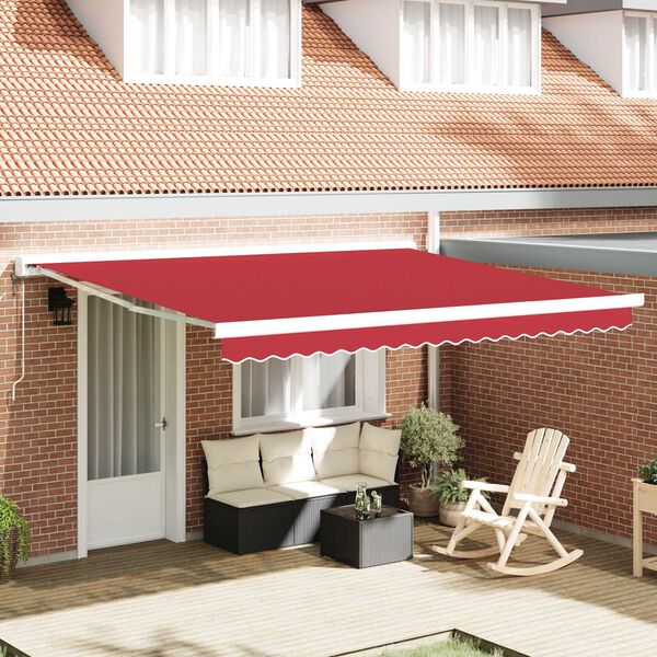 vidaXL Awning Replacement Fabric Red 380 x 345 cm Polyester