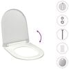 vidaXL Soft-close Toilet Seat with Quick-release Design White