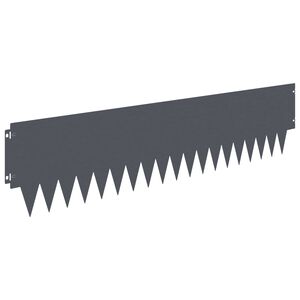 vidaXL Lawn Edging 30 pcs 103 x 25 cm Steel Anthracite
