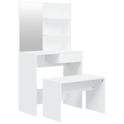 vidaXL Dressing Table Set White 74.5x40x141 cm