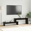 vidaXL TV Cabinet Set Black Oak 180 x 30 x 43 cm Engineered Wood