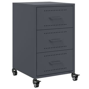 vidaXL Bedside Cabinet Anthracite 36x39x59 cm Steel