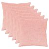 vidaXL Cushion Cover 6 pcs HEERLEN Pink 80 x 80 cm Faux Rabbit Fur