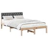 vidaXL Bed frame Brown and dark grey 120 x 190 cm Solid pine wood