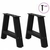 vidaXL Coffee Table Legs A-Shaped 2 pcs Black&nbsp;40x(30-31) cm Steel