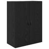 vidaXL Highboard Wall-mounted 2 pcs Black Oak Engineered Wood